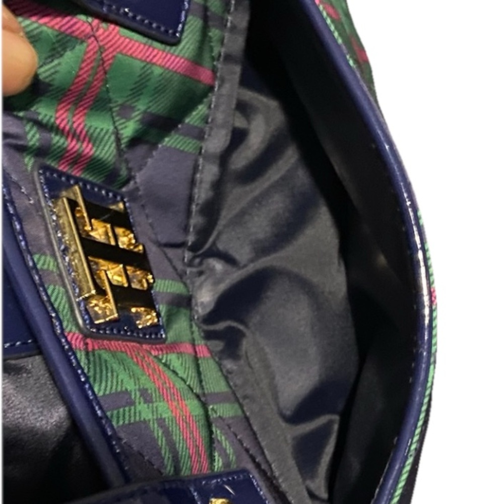 Tommy Hilfiger Blue and Green Plaid Tote - Picture 3 of 9